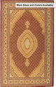 3??x 20??Red and Beige Medallion Runner Rug
