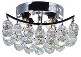 Queen 4 Light Flush Mount With Chrome Finish