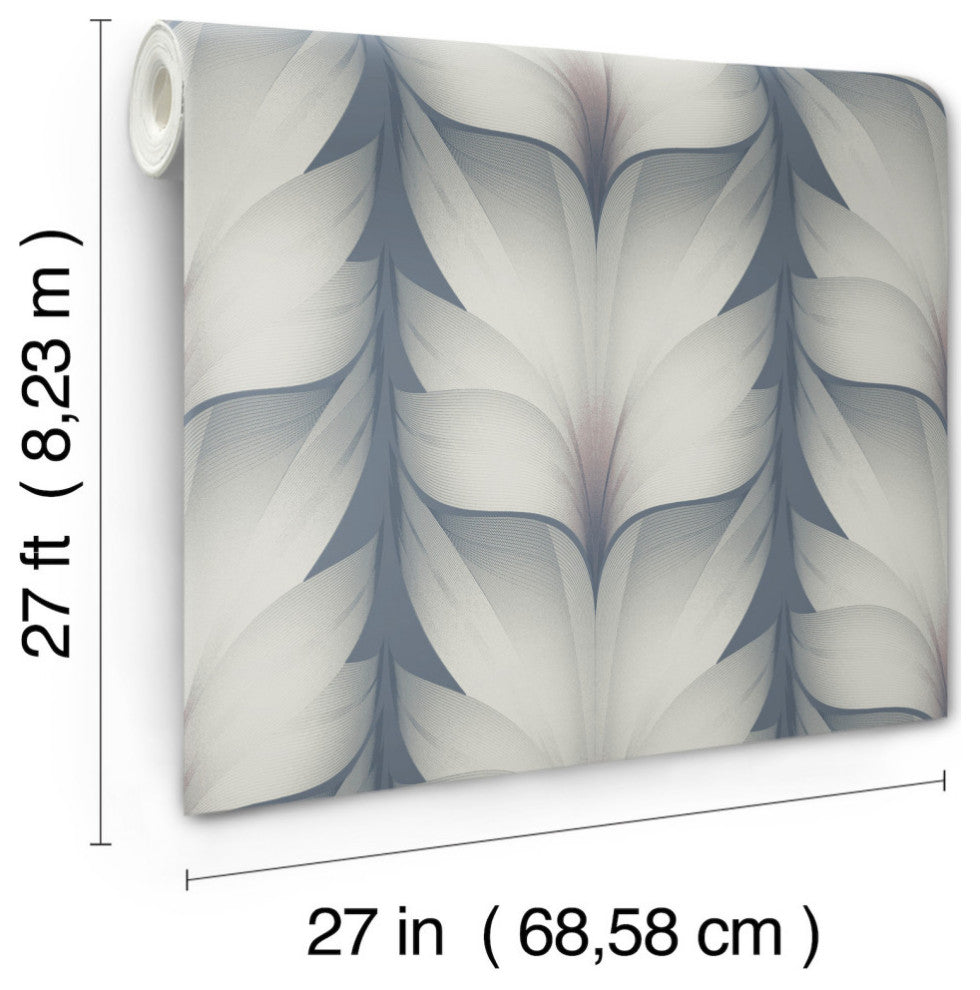 Steel Lotus Light Stripe Wallpaper