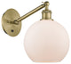 Innovations 317-1W-AB-G121-8-LED 1-Light Sconce, Antique Brass