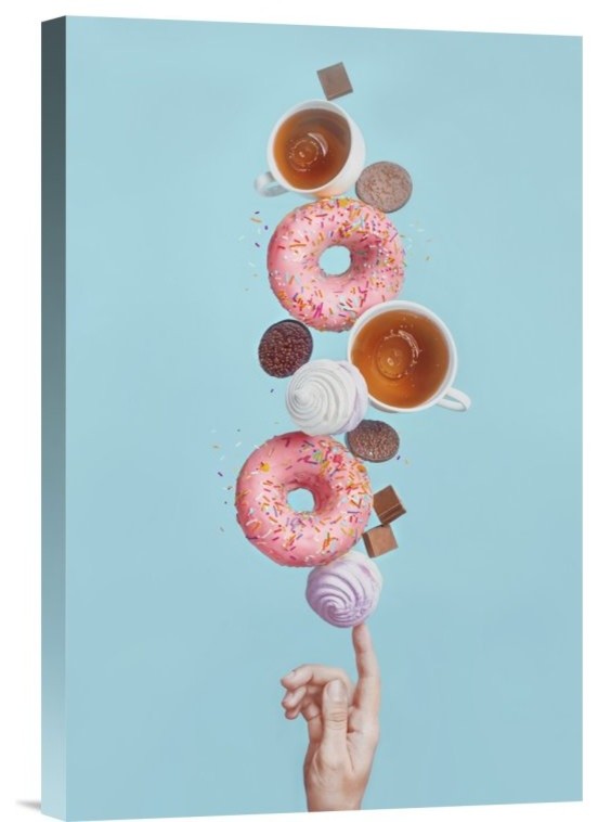 "Weekend Donuts" Stretched Canvas Giclee by Dina Belenko, 12x18"