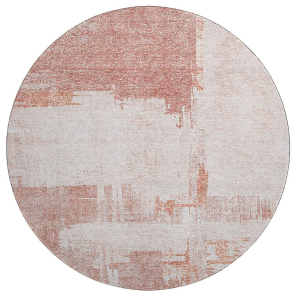 Premium Machine Washable Mayfield AMF624 Blush 8' x 8' Round Rug