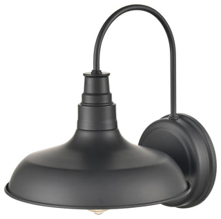 1 Light 11 in. Powder Coat Black Outdoor