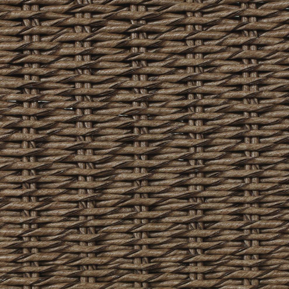 Roxy Outdoor Dining Chair Faux Dark Hyacinth, Stained Saddle Brown Fsc