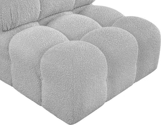 Ames Boucle Fabric Modular Chair, Grey, Armless Chair