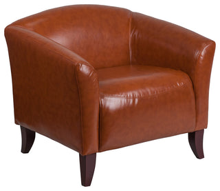 Contemporary Design Cognac Leather Chair