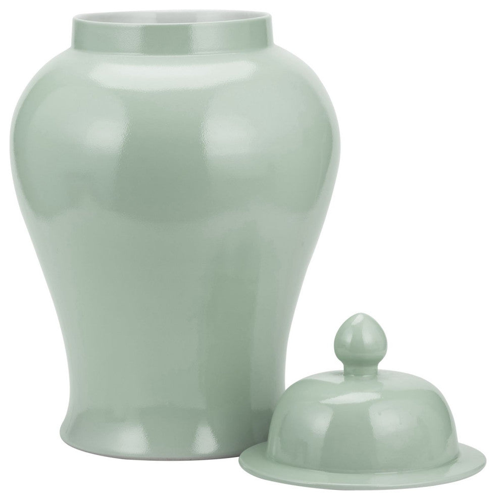 Celadon Temple Jar - M