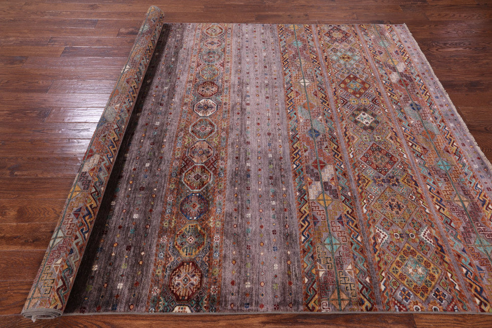 Super Kazak Khorjin Handmade Wool Rug 6' 11" X 9' 9" Q9827