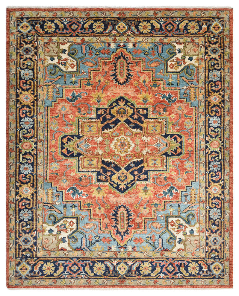 Miranda Handmade Area Rug, Red, 5x8'