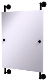 Dottingham Frameless Rail Mounted Mirror, Matte Black