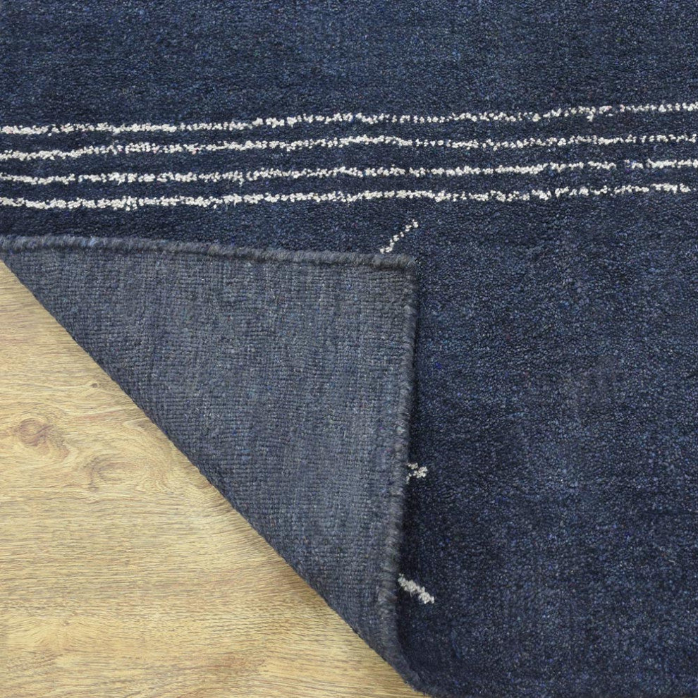 HAND KNOTTED LOOM SILK ECO-FRIENDLY AREA RUGS-Rectangle,Charcoal Beige,Geometric