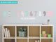 Modern Numbers Fabric Wall Decals, Pink, Grey, Light Blue