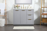 Bethany Single Bathroom Vanity, Gray, 42"