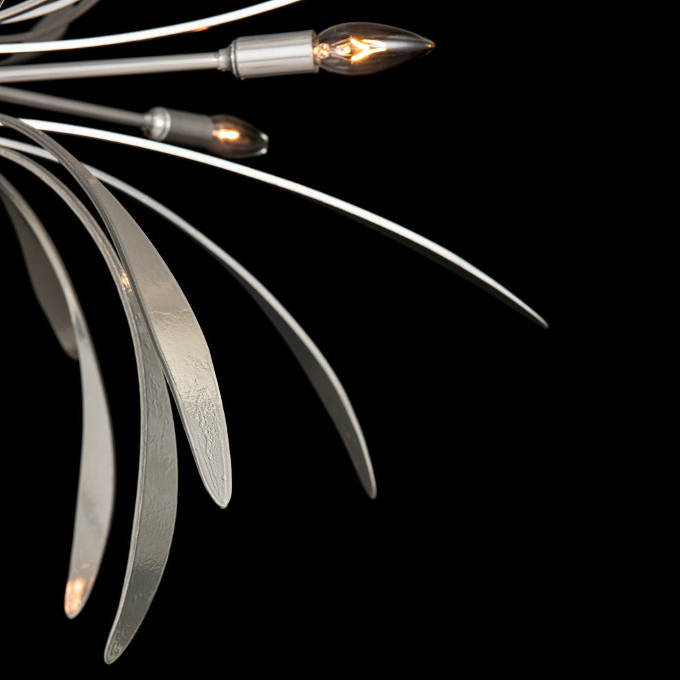 Dahlia Chandelier, Sterling Finish