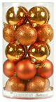 Vickerman 3" Burnished Orange 4-Finish Ball Ornament Assortment, 16 per Box