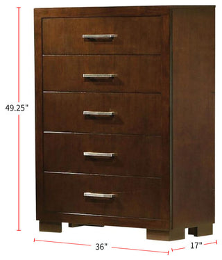 5 Drawers Wood Chest, Cappuccino