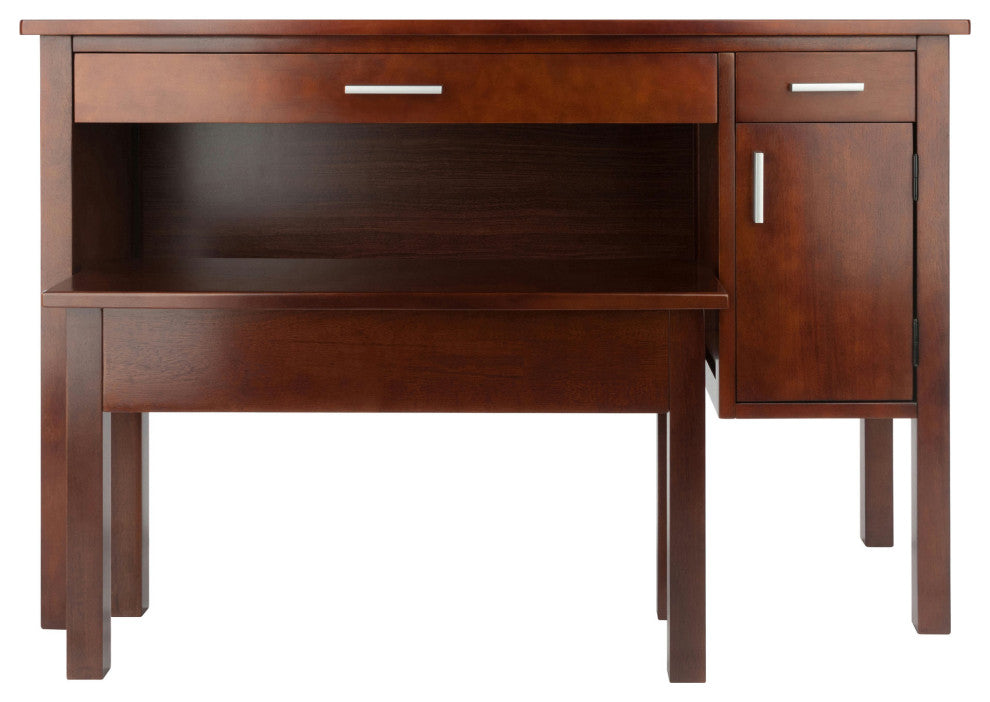 Emmett 2-Pc Desk with Bench, Walnut