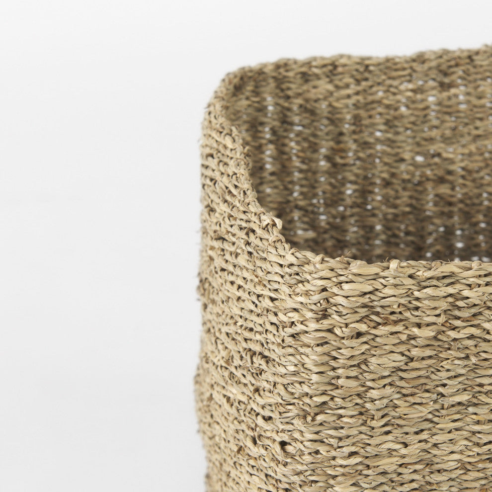 Set of Three Square Wicker Storage Baskets