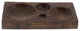 Dark Brown Wooden Indented Decorative Tray