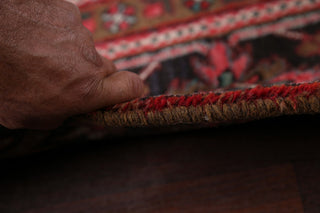 Consigned, Vintage Oriental Handmade Persian Low Pile Carpet, Red, 10'7"X7'4"