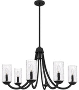 Allard Six Light Chandelier in Matte Black