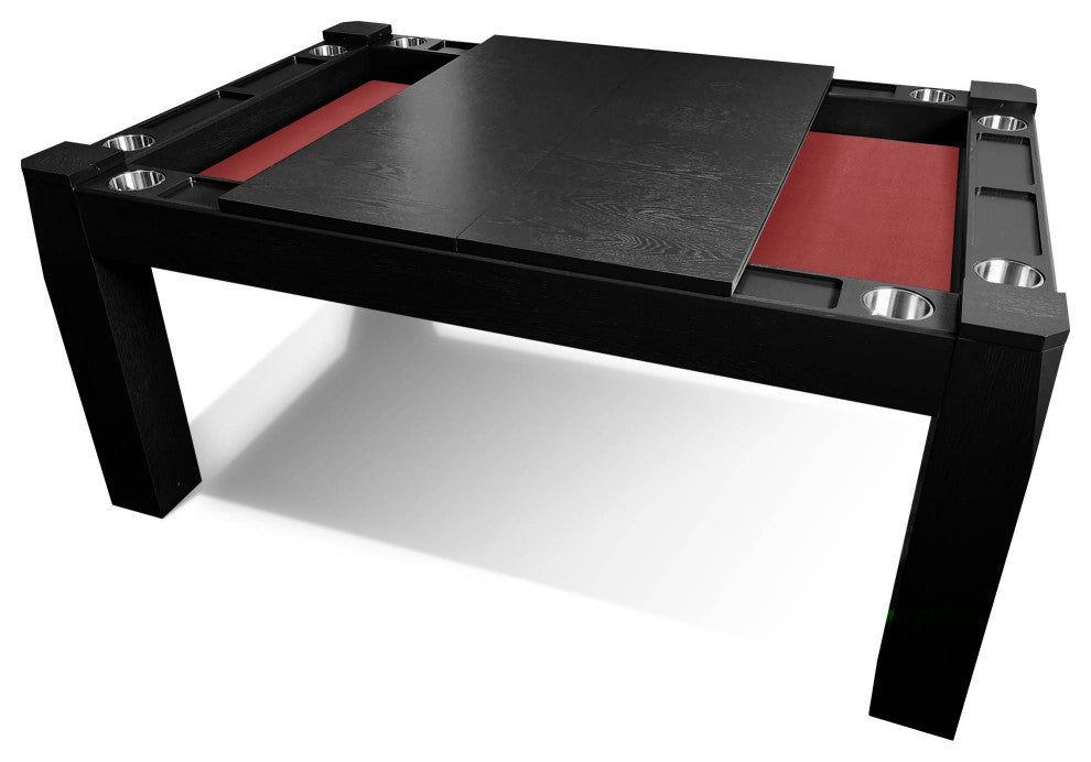 Origins Onyx Game Table, With Dining Top, Red