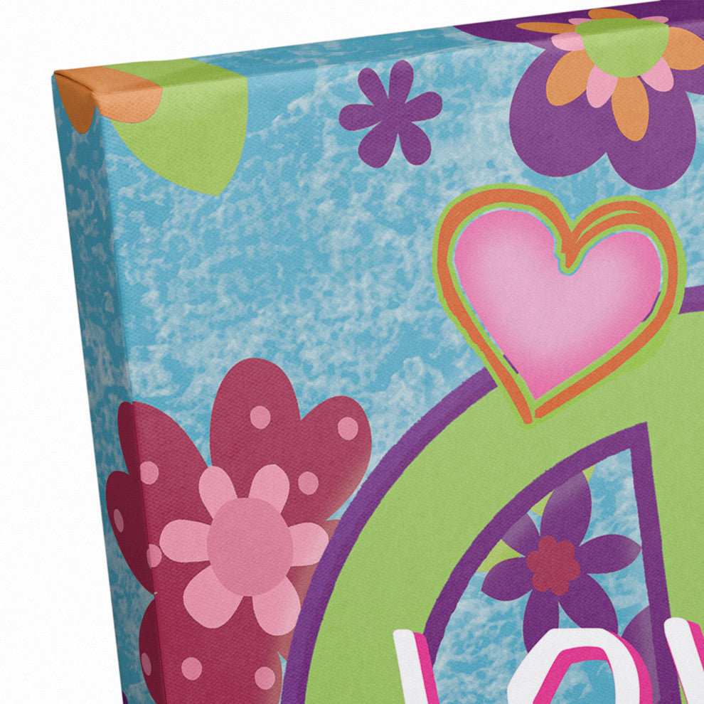 Love Peace Sign 11x14 Canvas Wall Art