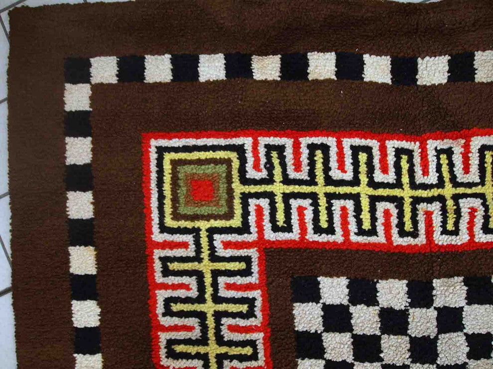 Handmade Vintage French Modern Rug, 5.9'x10.5', 180cmx322cm 1960s