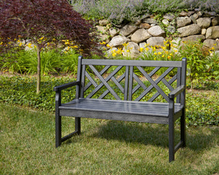 Polywood Chippendale 48" Bench, Green