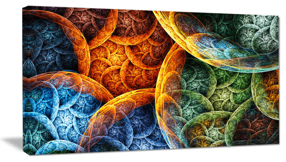 Vibrant Colorful Clouds, Abstract Canvas Art Print, 40x20