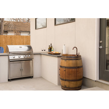Wine Barrel Vanity with Bar Sink