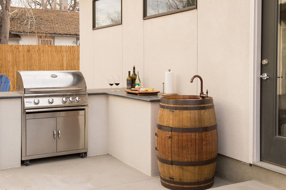 Wine Barrel Vanity with Bar Sink