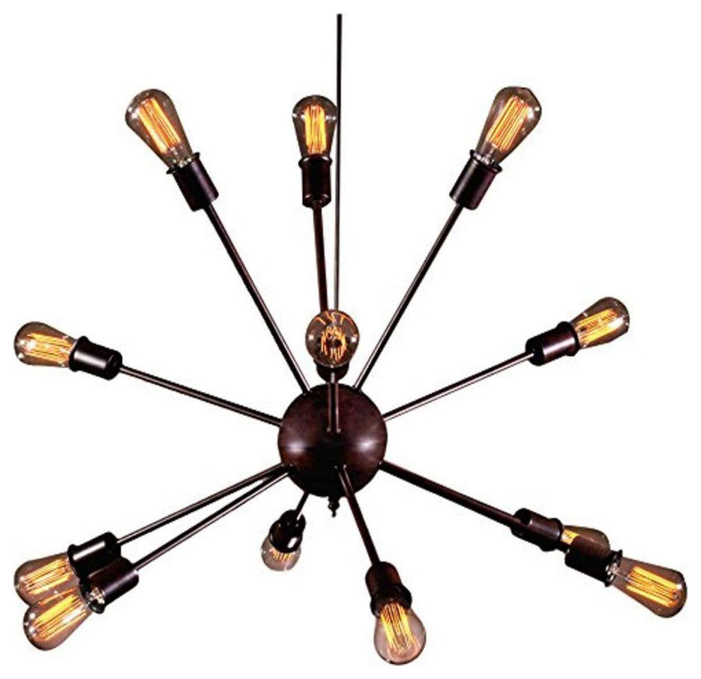 Laila 12-Light Bronze Edison Lamp With Bulbs