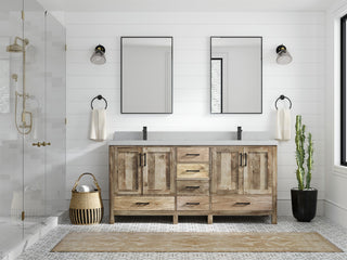 Malibu Mango 72 Double Sink Bath Vanity in Natural 2" Carrara Quartz