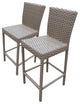 Monterey Bar Table, Cart, Basket, 4 Barstools Wicker Patio Furniture