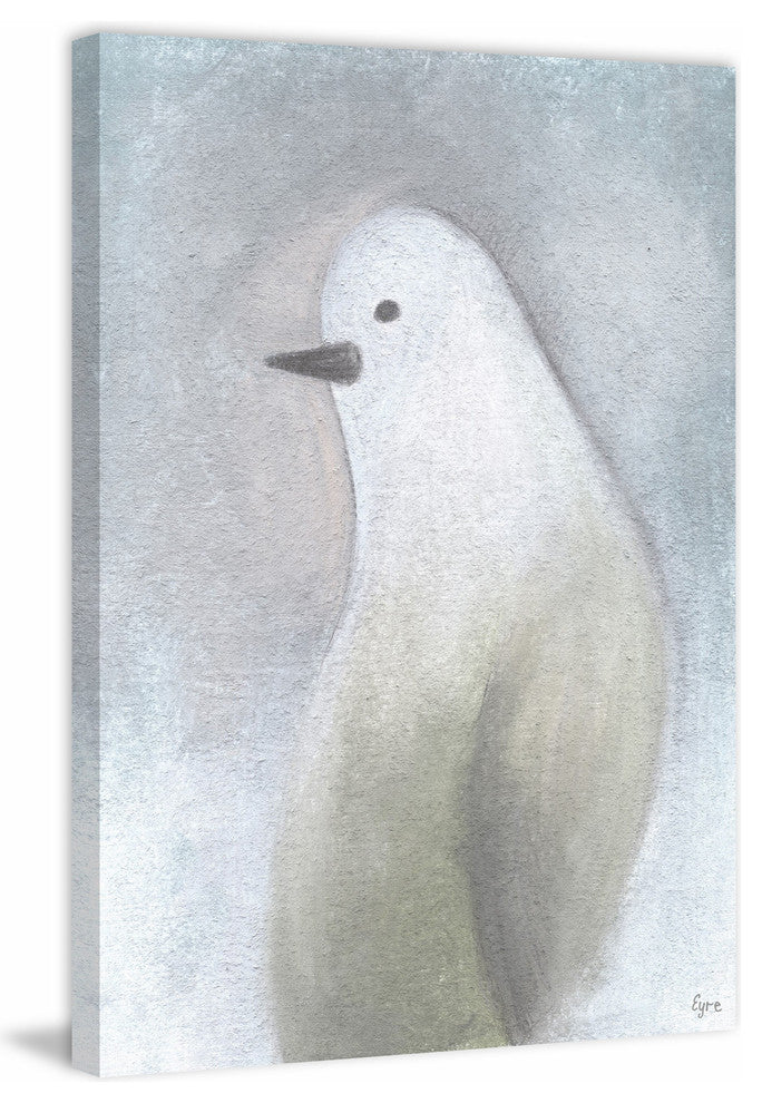 "Snow Bird" Painting Print on Wrapped Canvas, 24"x36"
