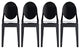 Modern Victoria Dining Chair Polycarbonate Plastic, Set of 4
