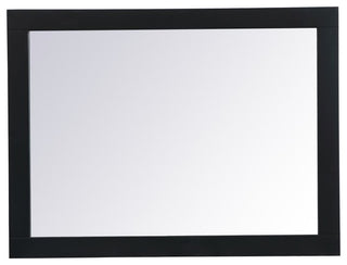 Elegant Decor Aqua 24x32" MDF Wood and Metal Vanity Mirror in Black