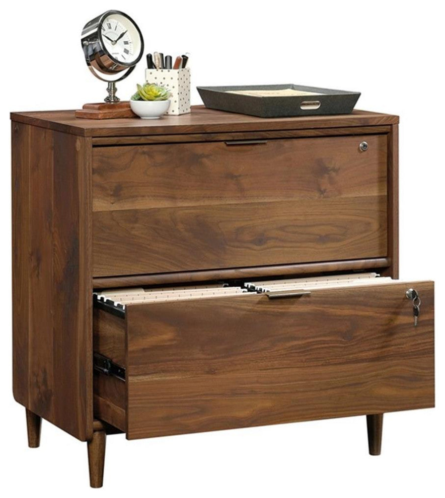 Sauder Clifford Place Engineered Wood Lateral File Cabinet in Grand Walnut