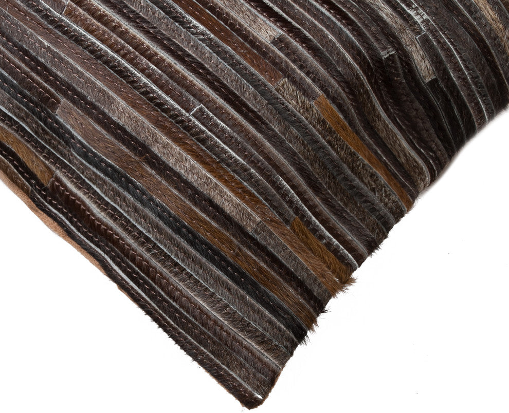 12"x20" Torino Seville Cowhide Pillow, Chocolate