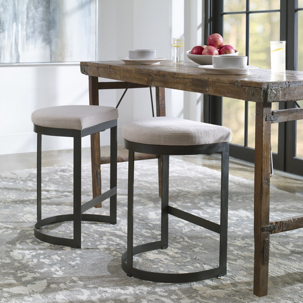 Uttermost Ivanna Black Iron Counter Stool 23591