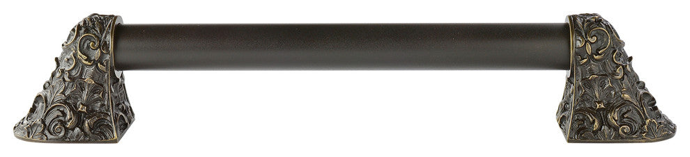 Acanthus Appliance Pull, Dark Brass, 14", Plain