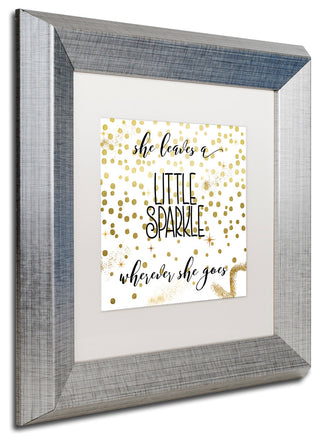 Color Bakery 'Sparkle' Matted Framed Art, Silver Frame, White Mat, 11x11