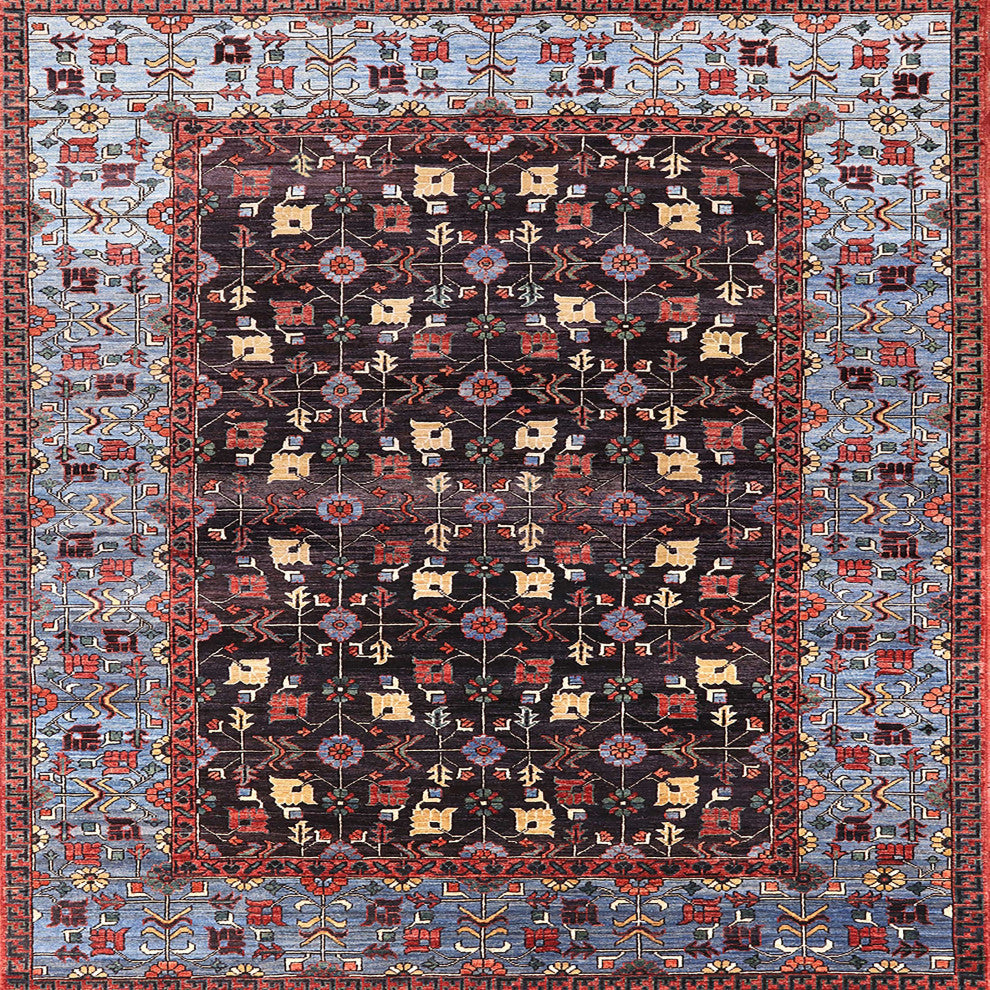 Ahgly Company Indoor Square Mid-Century Modern Area Rugs, 3' Square