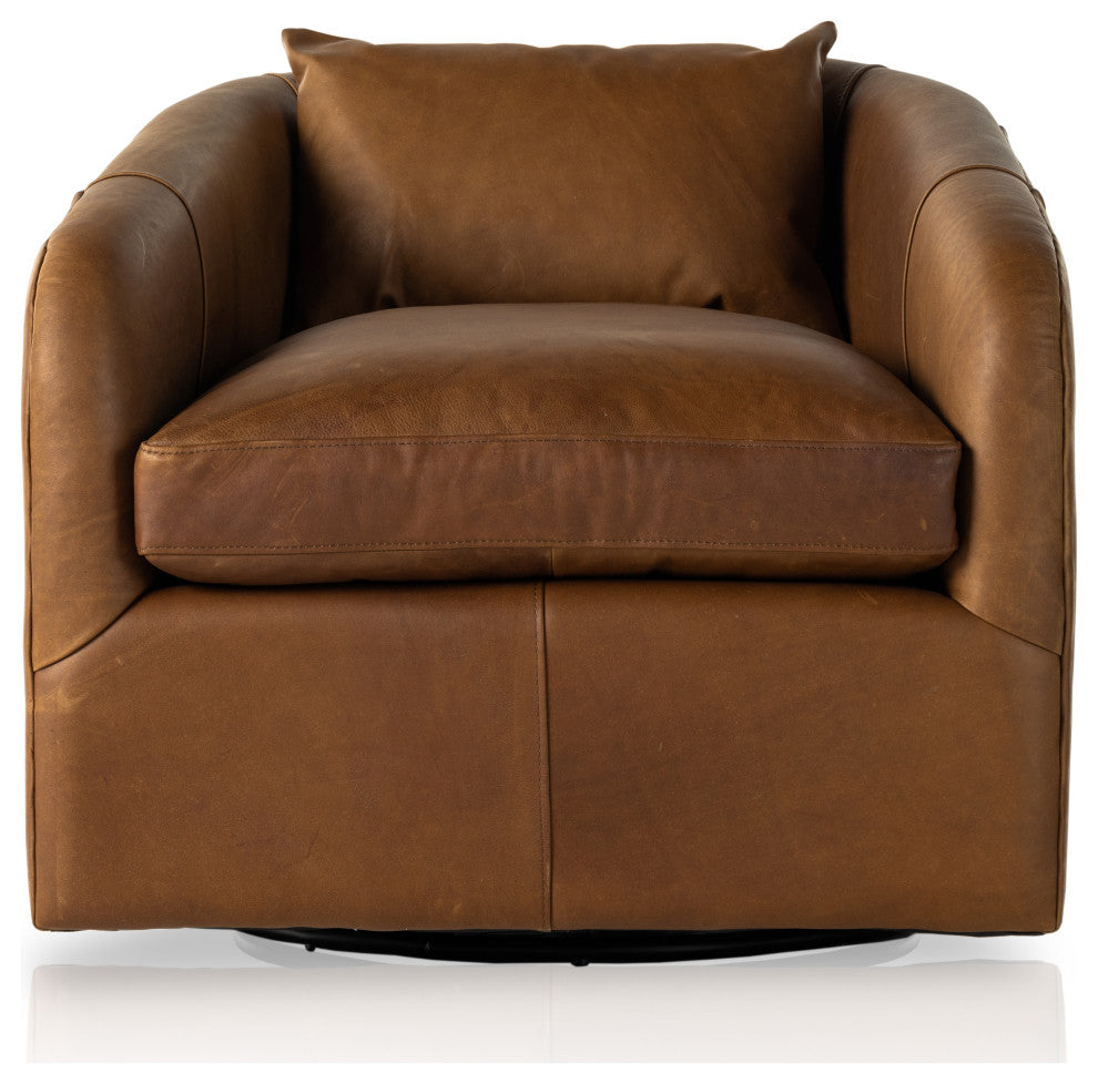Topanga Swivel Chair-Antique Sienna