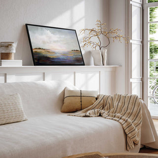 "Whispering Reverie" - A Serene Coastal Scene for Sophisticated Interiors
