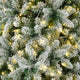 11' Pre-Lit Flocked Pencil Fir Artificial Christmas Tree with 950 White Light