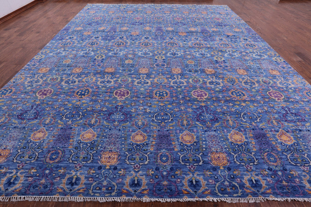 Turkish Oushak Handmade Wool Rug 12' 3" X 15' 3" - Q13549