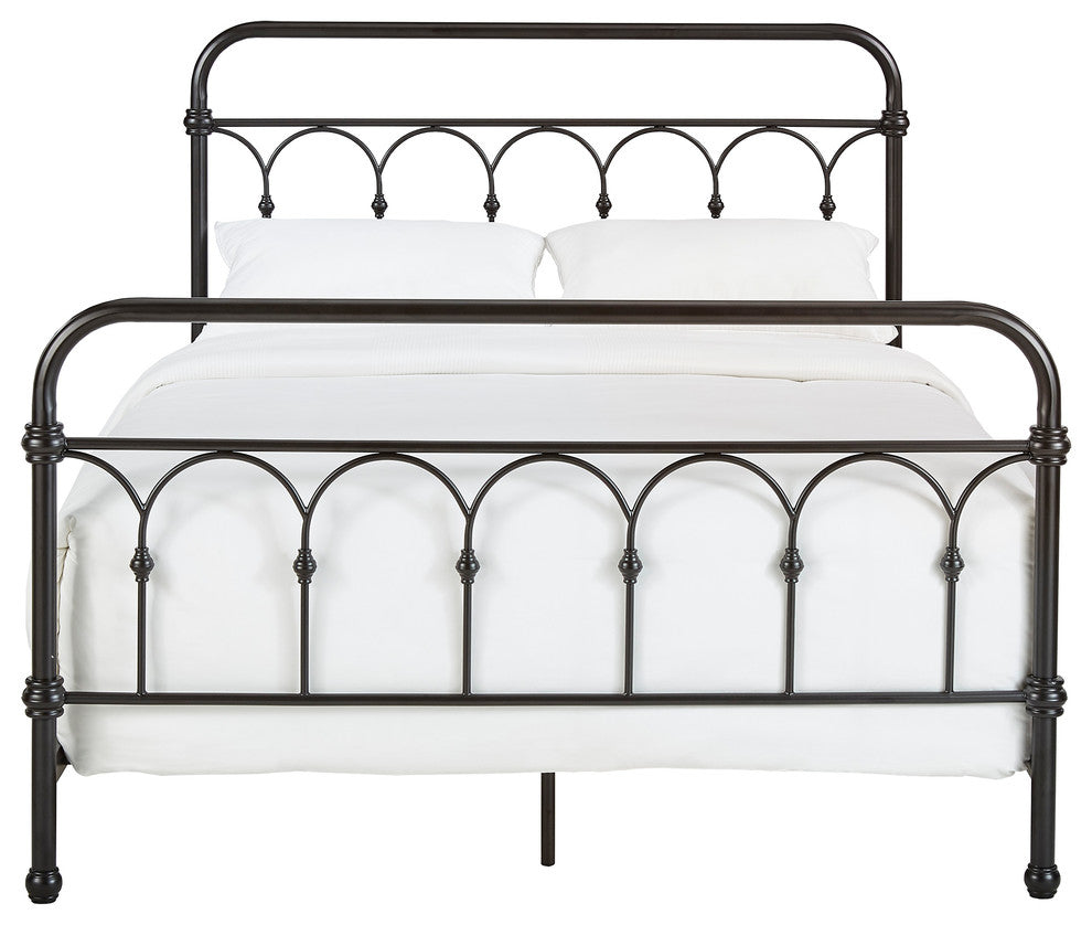 Maverick Rustic Metal Bed, Dark Bronze, Full