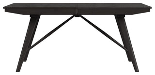 Bayside 40" Wide Solid Ash Trestle Dining Table, Black